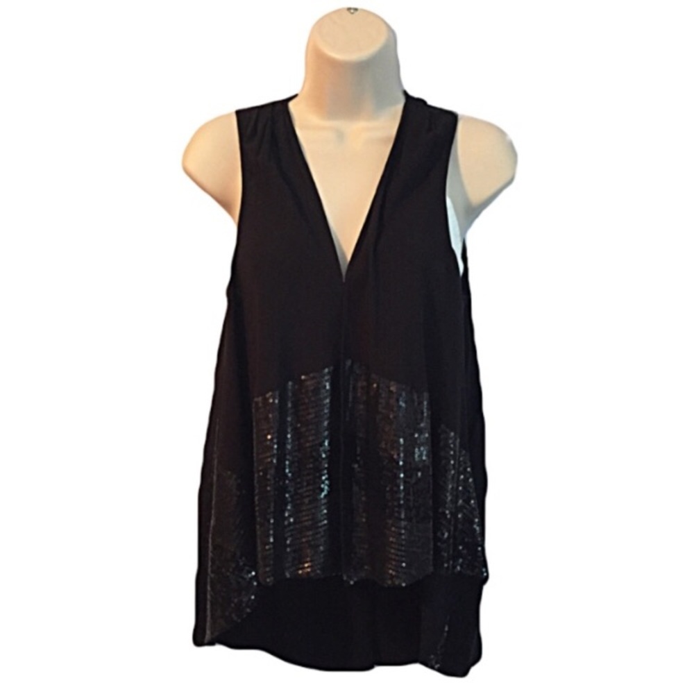 Armani Exchange Black Sequined Vest Small